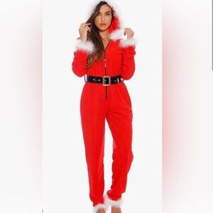 Women’s Holiday Santa Adult Onesie